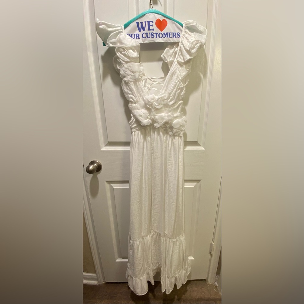 Petal & Pup White Midi Dress